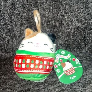New 4 " Inch Squishmallow Cam the Cat Xmas Ornament